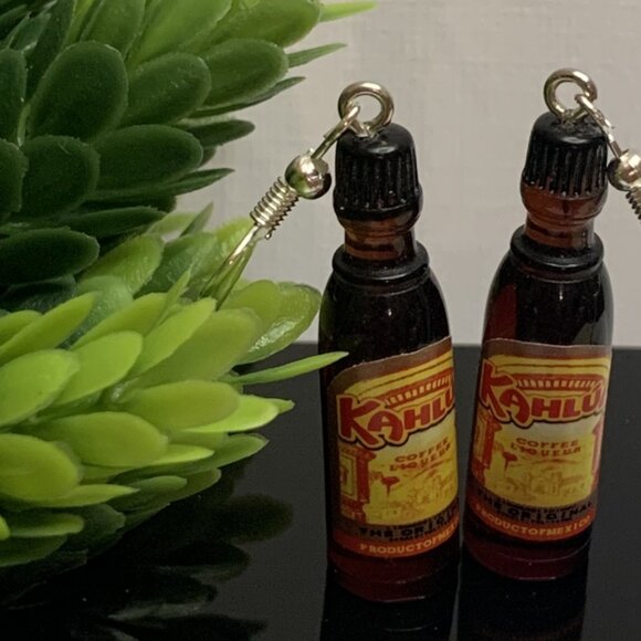 Kahlua Earring, Alcohol Earring, Gift Idea, Novelty Earring, Liquor Earring - Picture 2 of 5